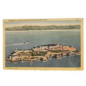 Vintage Postcard Alcatraz Island "The Rock" San Francisco Bay, Stanley‎ A. Piltz